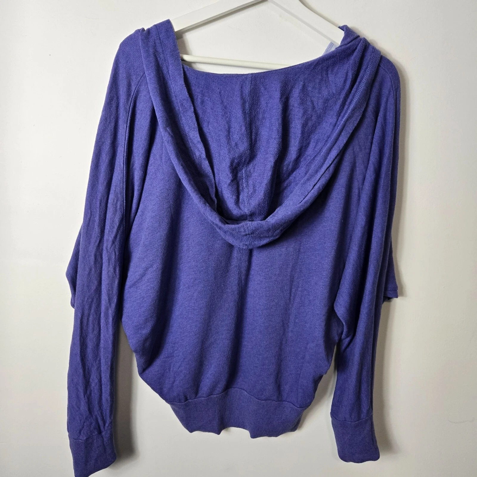 beyond-yoga pima cotton blend v-neck pullover hoodie
