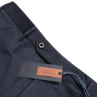 Zanella NWT Dress Pants Size 34 US Curtis In Blue Subtle Pattern 100% Wool