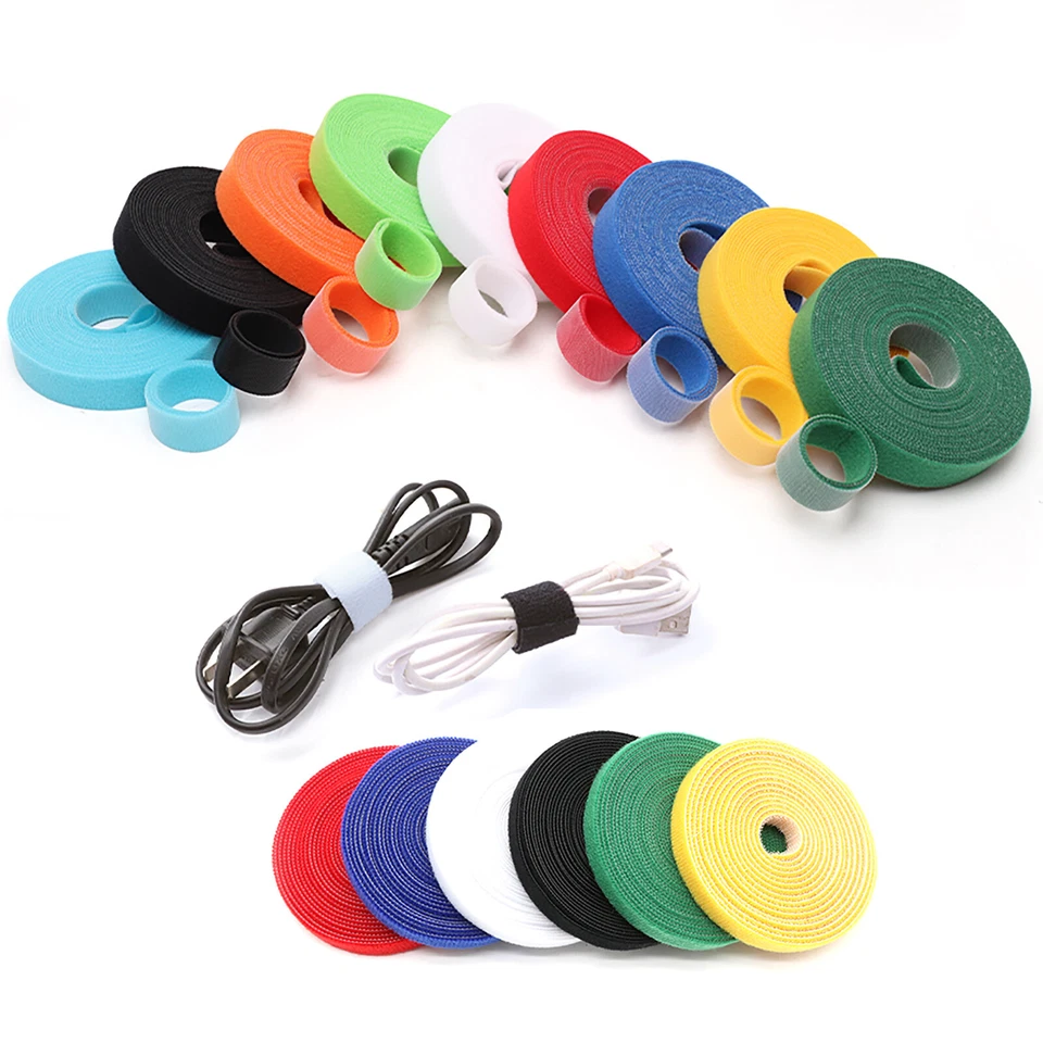 MARKENLOS Klettband Selbstklebend Extra Stark 10mm 20mm Breit Klebepad Klettverschlussen