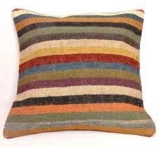 cushion cover handmade Throw Pillow Jute kilim pillow cover Navajo south western