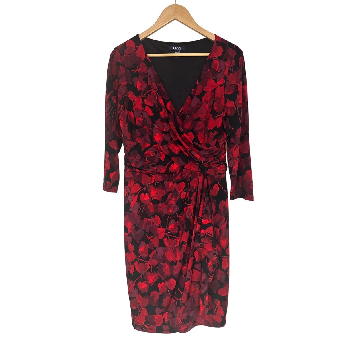 Women's chaps surplice midi dress 2025