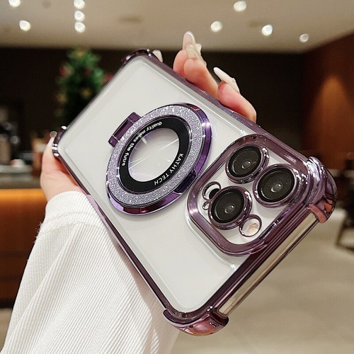For iPhone 15 14 13 12 Pro Max 11 Glitter Bling Shockproof Magsafe Case Cover - Picture 8 of 19