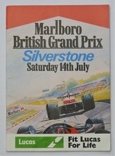 1979 BRITISH GRAND PRIX OFFICIAL RACE PROGRAM SATURDAY 14th JULY