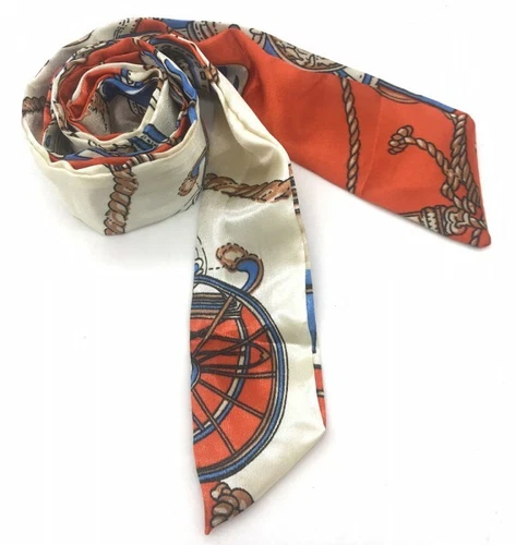 Tuch Seidentuch Tasche Schal Satin Band Haarband Schleife Bandana Krawatte   - Bild 15 von 26