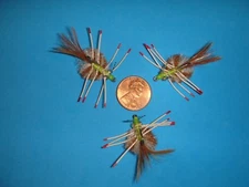 FLY FISHING FLIES - Tan/Brown Classic MERKIN CRAB size #6 (6 pcs.)