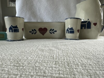 Vicki s Creations Pitcher, Tumblers, And Bread Pan.