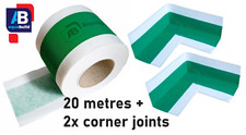 20m Waterproof Tanking Tape V Strongest Non-woven PES + 2x inner Corner Joints