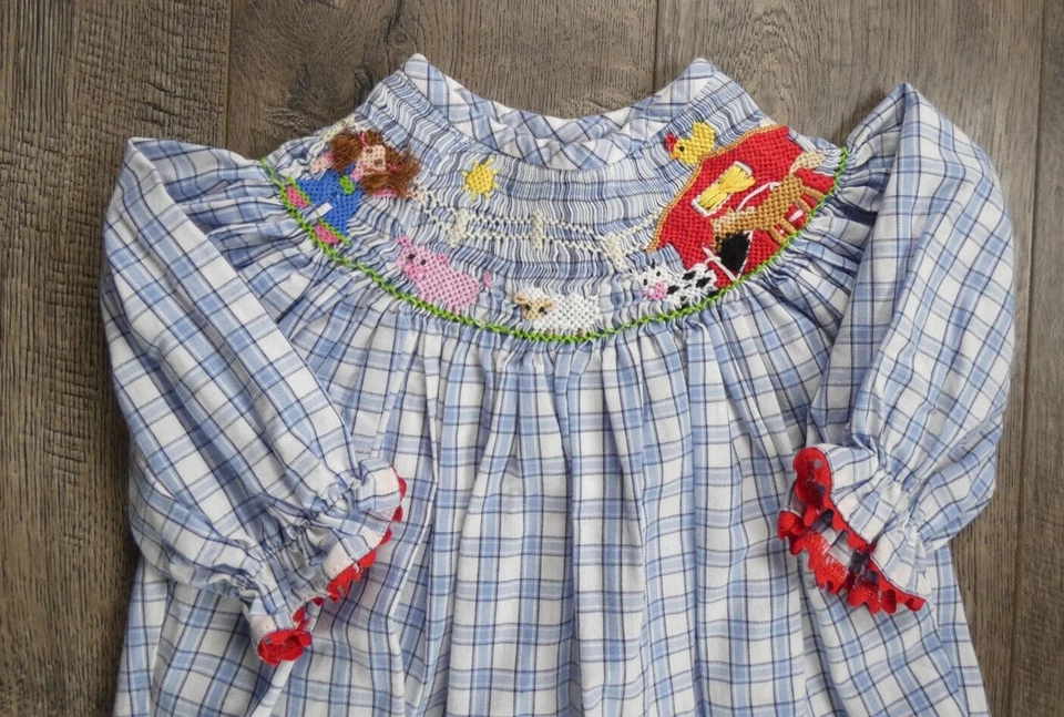 Baby Girl Clothes Zuccini 3 Month Dressy Farm Cow Bubble Outfit - Image 2 of 4