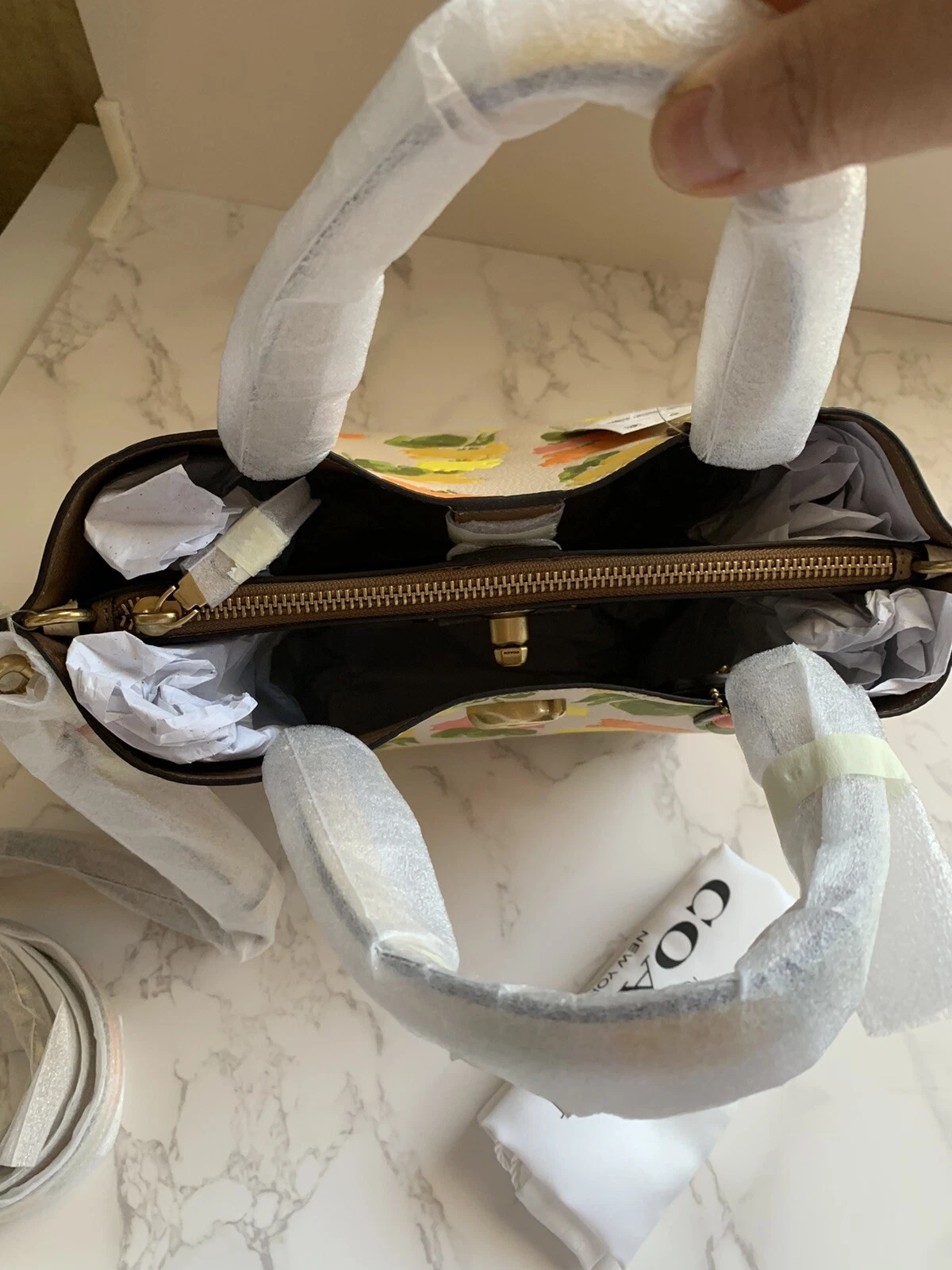 Borsa a tracolla Coach C8389 Willow in rilievo floreale multi pelle nuova con etichette $350