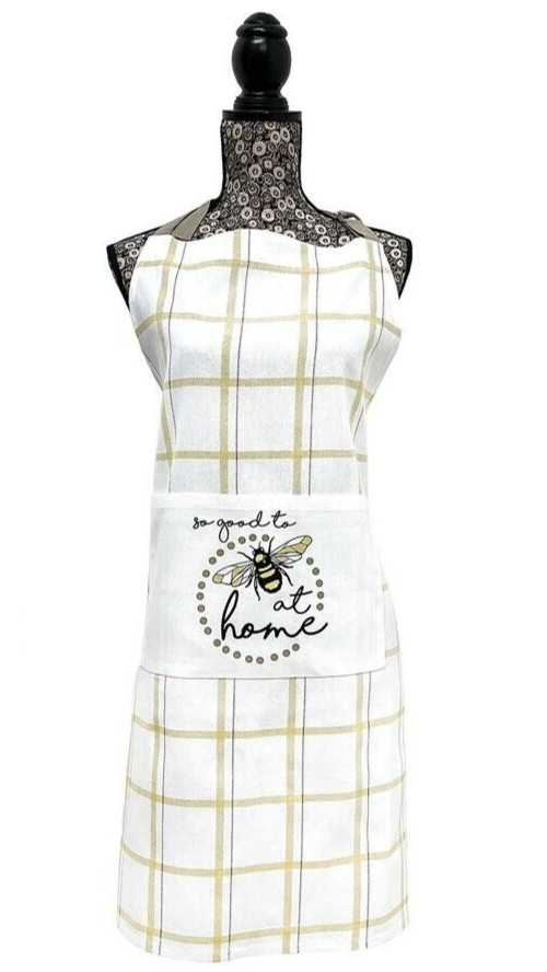 Bee At Home Chefs Cotton Aprons Front Pocket Kitchen Butcher Cooking Baking BBQ