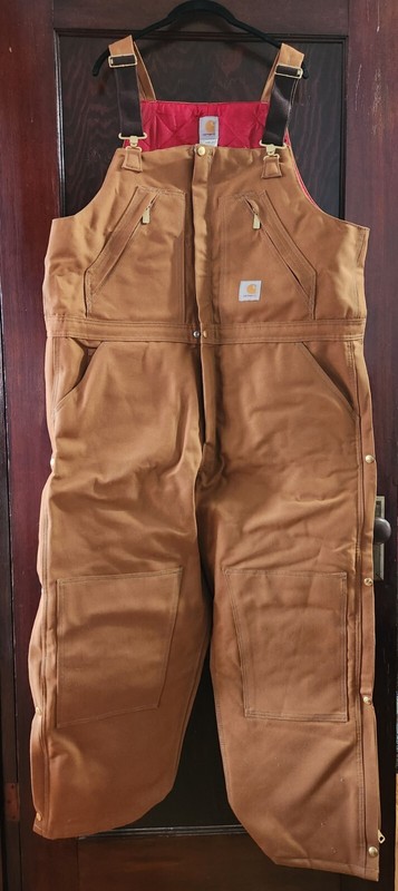 CARHARRT NWOT FIRM DUCK INSULATED BIBERALL - 4 EXTREME WARMTH RATING Size 42x28