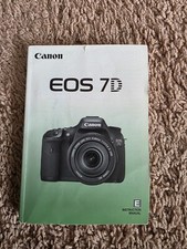 Canon EOS 7D Genuine Digital Camera Instruction Manual / User Guide In English