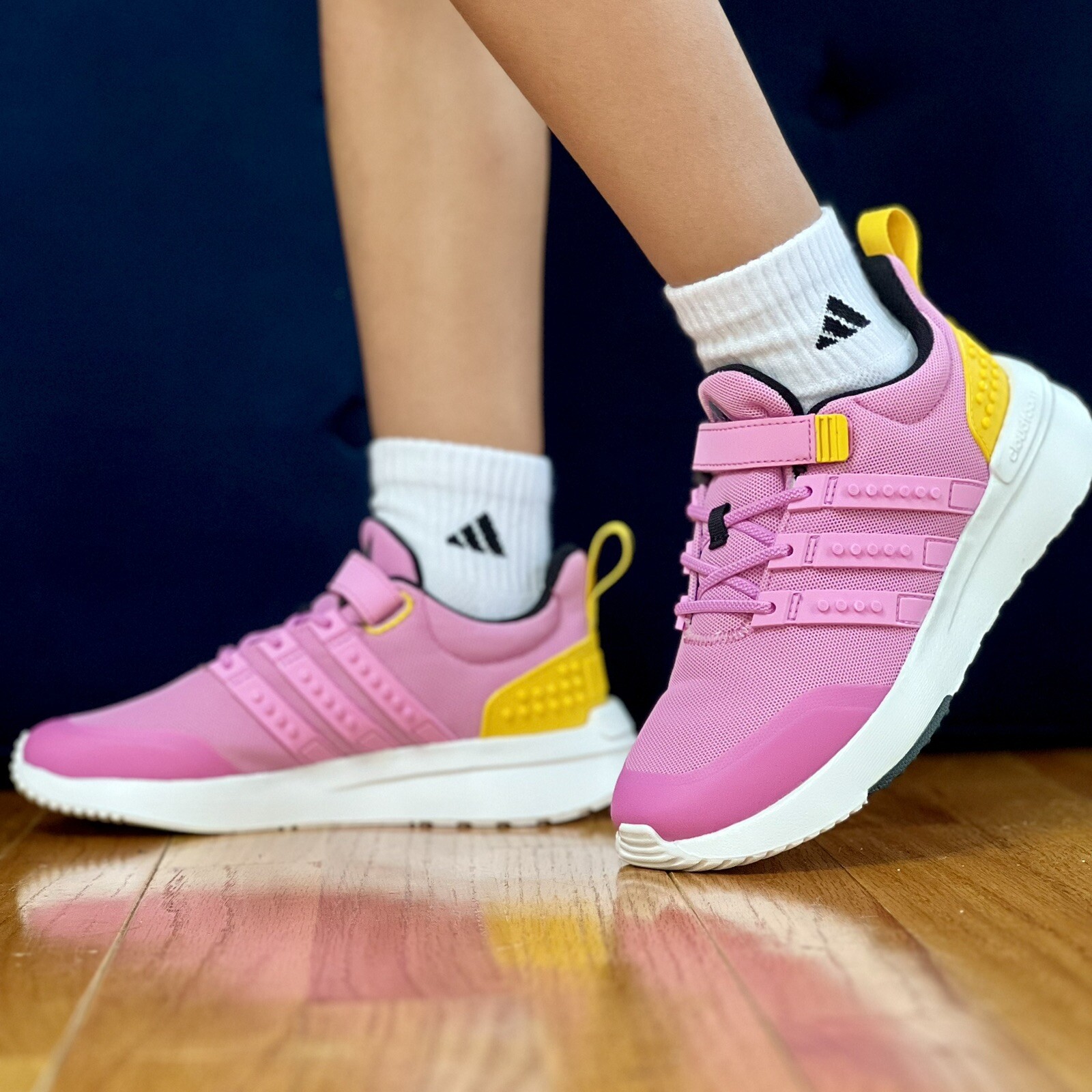 Детская школьная обувь Adidas LEGO Racer TR21 Розовые кроссовки для девочек #366