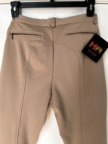 HR FARM Women's Equestrian Riding Breeches Full Seat Silicone Grip 32 Beige NWT - Picture 10 of 12