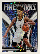Dyson Daniels 2022-23 Panini Prizm Draft Picks Fireworks White Sparkle Prizm SP