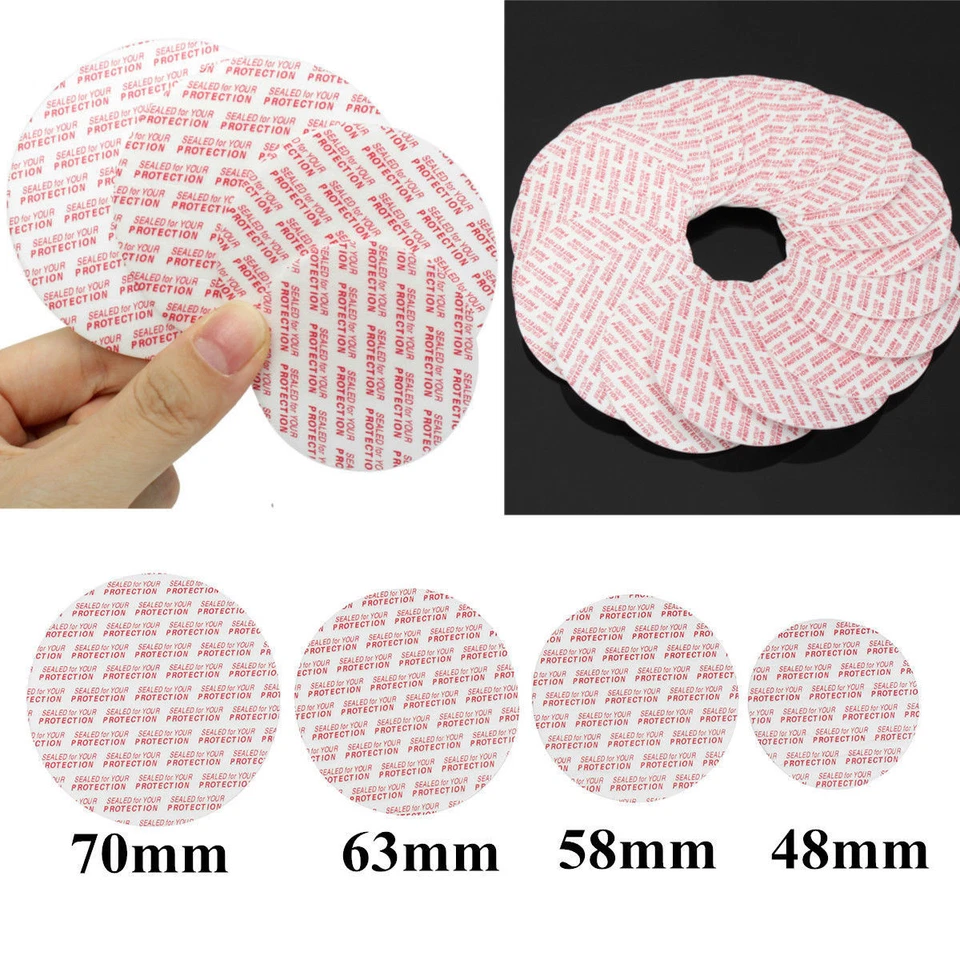 100Pcs Foam Safety Tamper Seals Jar Bottle Press Seal Cap Liners 48/58/63/70mm - Image 2 of 4