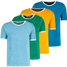 NEW MADCAP RETRO 60s 70s TERRY TOWELLING Terrycloth RINGER T-SHIRT MONTE MC1057