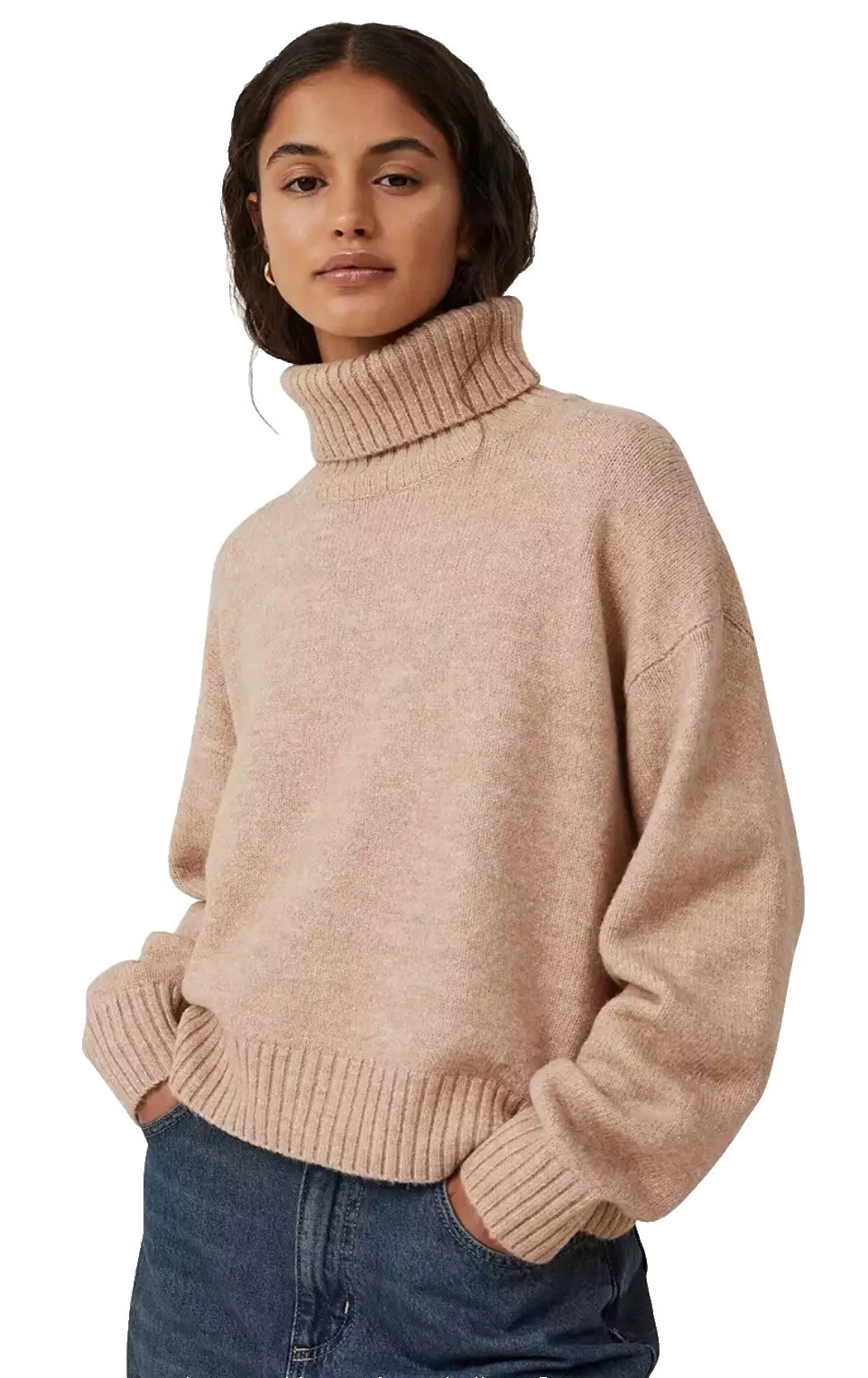 Cotton Turtleneck Cardigans for Women