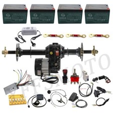30''Rear Axle Kit 48V 1000W Differential Motor for ATV 4 Wheeler Golf Cart Buggy