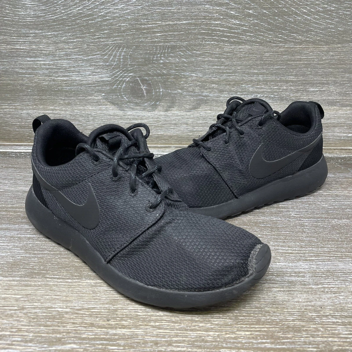 Perceptivo estornudar Pogo stick jump Nike Roshe One Athletic Running Shoes Triple Black 511882-096 Womens Size  8.5 | eBay