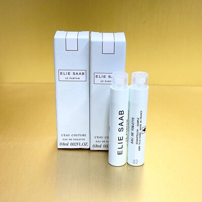 2X)   Elie Saab Le Parfum L eau Couture EDT 0.8ml-0.02oz Spray Sample Vial (C67