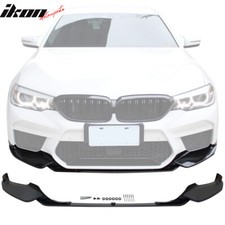 Fits 17-20 Bmw 5 Series G30 Sedan Unpainted Black M5 Style Front Bumper Lip Pp