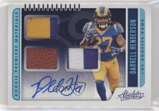 2019 Panini Absolute Spectrum 51/99 Darrell Henderson #209 Auto 0k2i