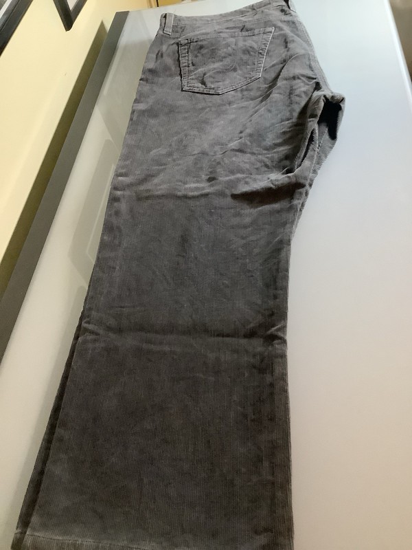 Gray Corduroy Straight 40 X 28 AG Adriano Goldschmied Men’s The Protege