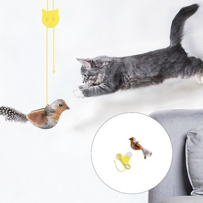 Cats Bird Toy Chirping Interactive Teasing Sparrow Fun Exercise Entertainment