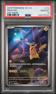 Pokemon Chinese Exclusive Pikachu Gengar&Ectoplasma 172/151 AR PSA 10 Gem Mint
