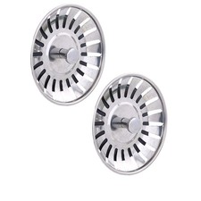 2 Pcs Drain Strainer with Stainless Steel Garbage Disposal Bathroom