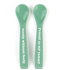 Bella Tunno Moody Without Foody Wonder Spoon Set Easy Grip Silicone NWT