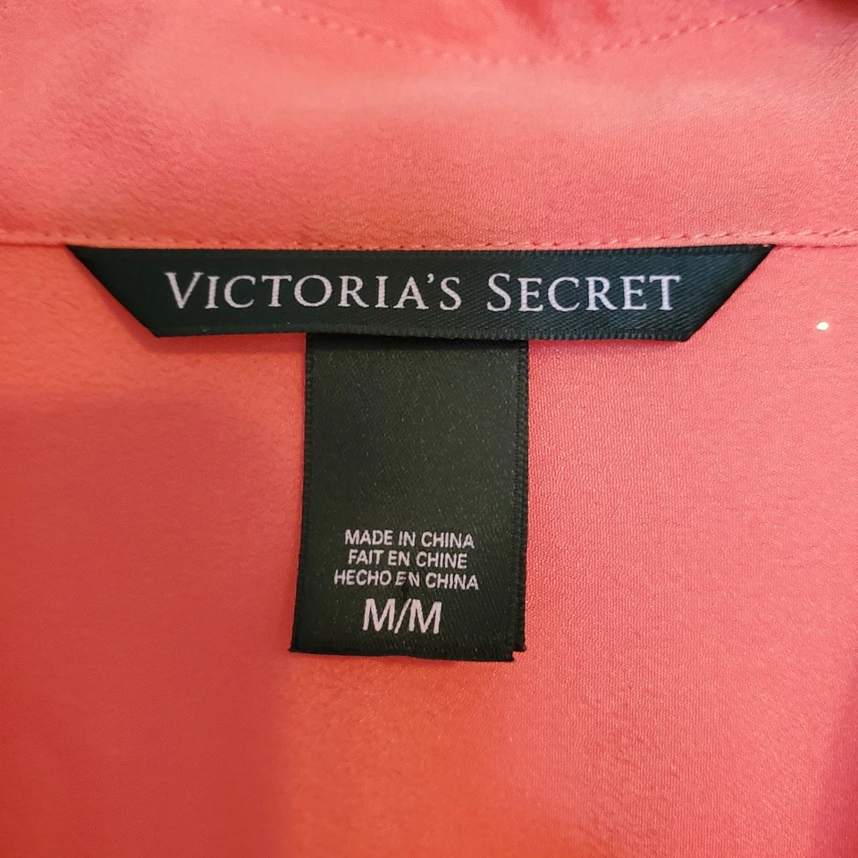 Victoria Secret Orange Shirt Dress & Sash M Stretch Drop Waist Casual Office  - Image 4 of 4