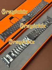 For Apple Watch Hermès Style Satiné Grand H...