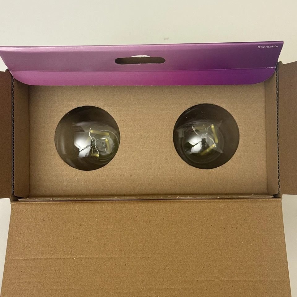 2 pk Philips Vintage Edison LED Bulb 60W Equivalent 5W G25 medium base bx240 - Image 3 of 3