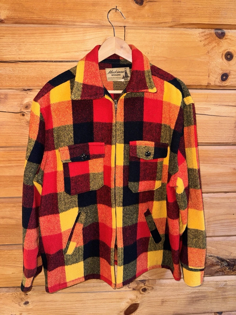Mens Plaid Wool Jacket In Vintage Outerwear Coats & Jackets For