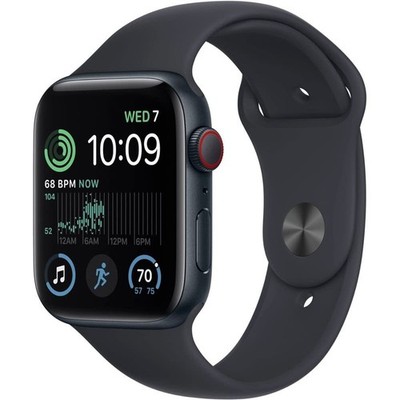 Apple Watch SE (2nd Generation) 44mm GPS Cellular Black Aluminum Smartwatch