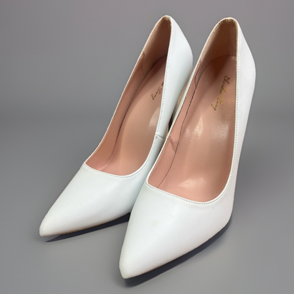 Elisabet Lang White Pointed-toe Stiletto Heels Women's Size 9