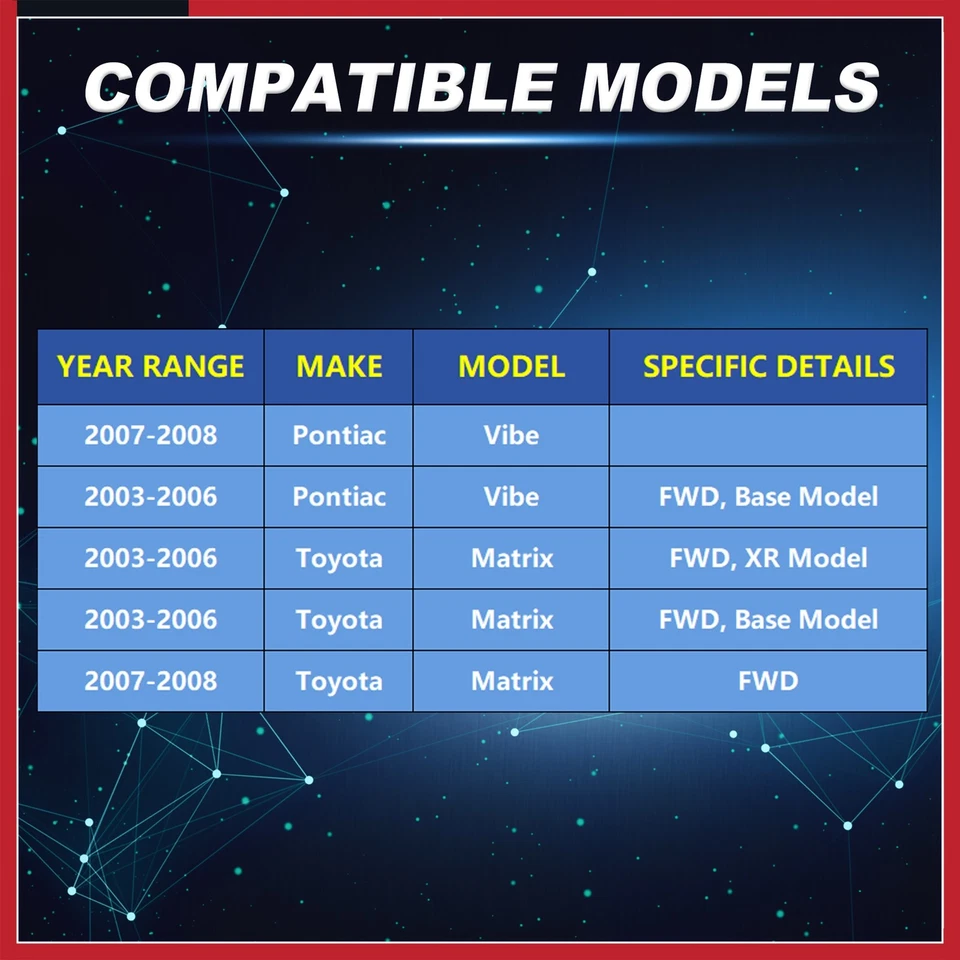 1 Pcs Front Left Driver Side CV Axle Shaft Assembly for Pontiac Vibe 2007-2008 - Image 2 of 4