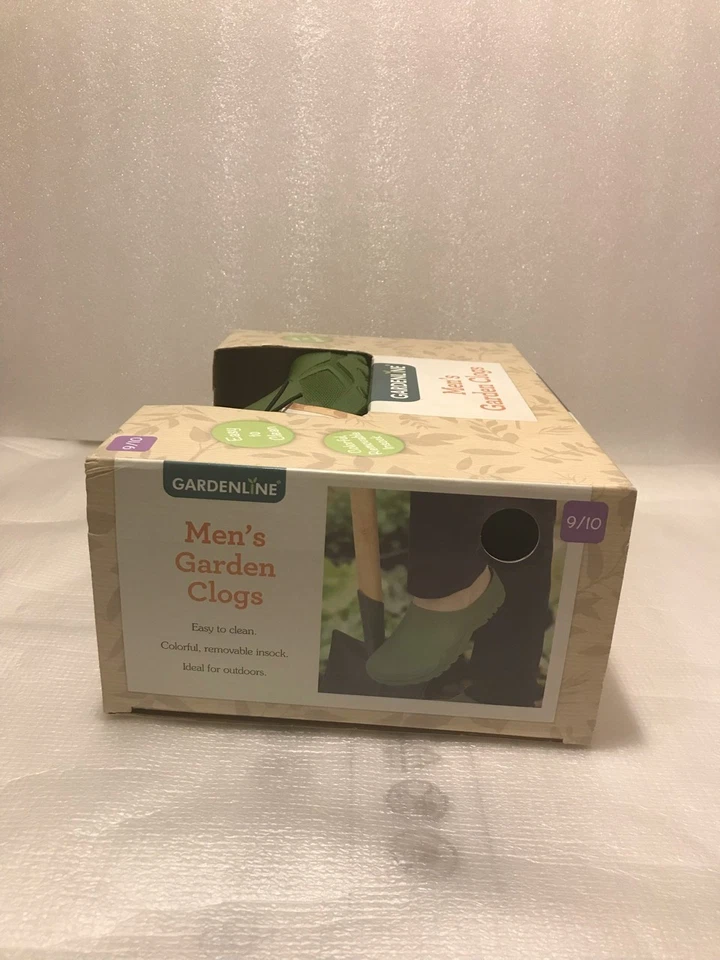 Новый! Мужские садовые сабо Gardenline со съемной вставкой, зеленые - размер: 9/10 - Изображение 3 из 3