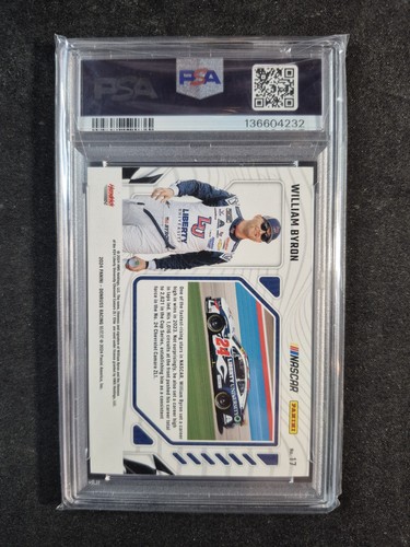 PSA 10 2024 Donruss William Byron Production Line 1/1 Platinum Diamond Gem Mint - Afbeelding 2 van 2