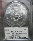 2016 American Eagle Signed Silver First Strike MS-70 PCGS Coin  ---- #548C