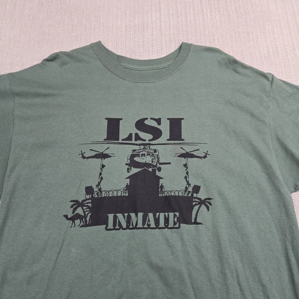 Camisa Helicóptero Blackhawk Para Hombres Extra Grande Verde LSI Preso Gráfico Militar Foto 3 de 4