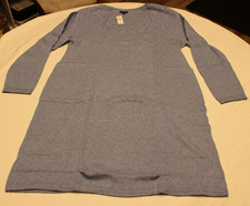 Talbots XL Sweater Dress Blue Knit Long Sleeve NWT