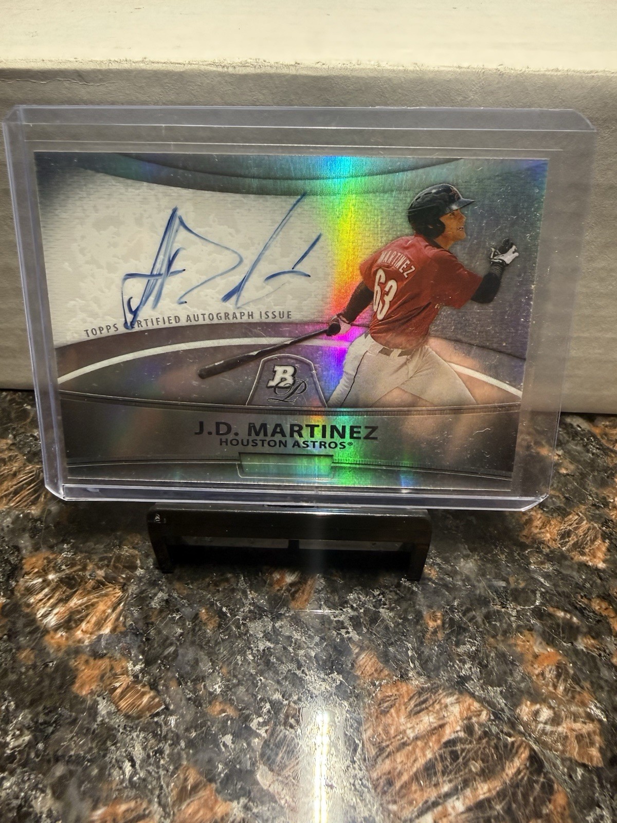 2010 BOWMAN PLATINUM J.D. MARTINEZ CERTIFIED AUTO AUTOGRAPH REFRACTOR #BPA-JDM