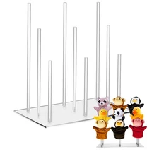 Chunful Acrylic Puppet Stand Clear Finger Puppets Tree Store Doll Holder for ...