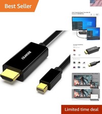 4K Mini DisplayPort to HDMI Cable, Mini DP to HDMI 6 Feet Cable Thunderbolt C...