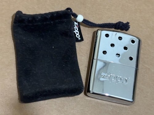 Zippo Chrome Hand Warmer (Small 3×2) w/ Original Zippo Pouch – Vintage