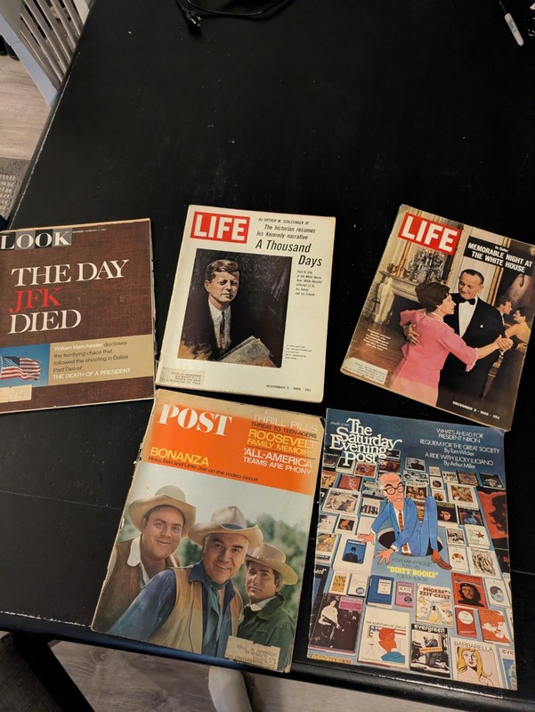 Vintage magazines 1960s Look, Life, Post W/Presidents