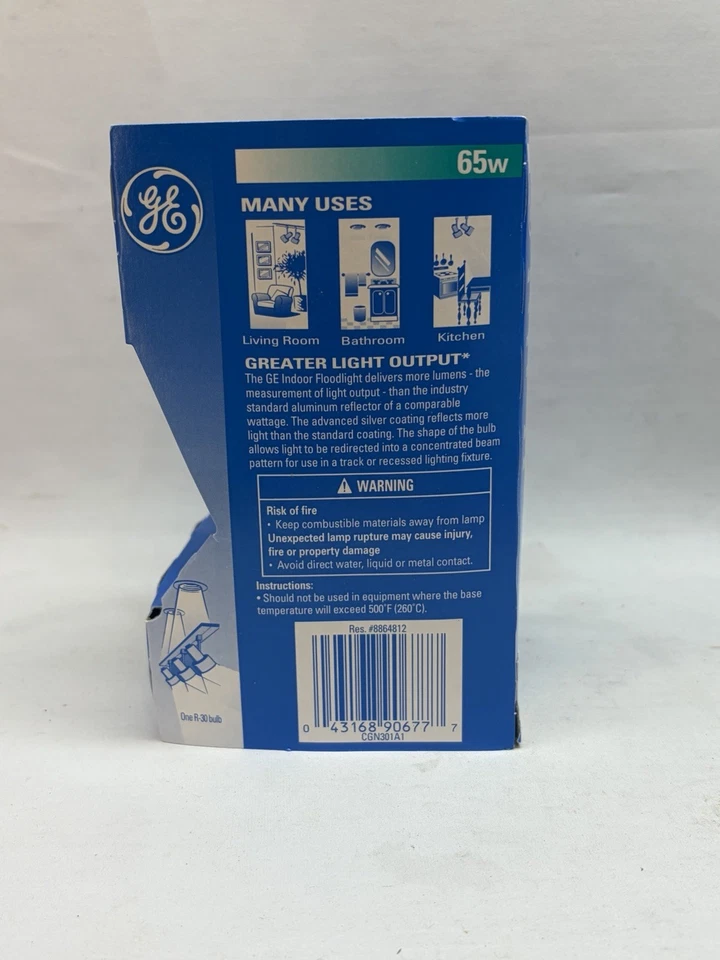 GE 65-Watt BR30 Directional Indoor Floodlight 610 Lumens - Image 2 of 2